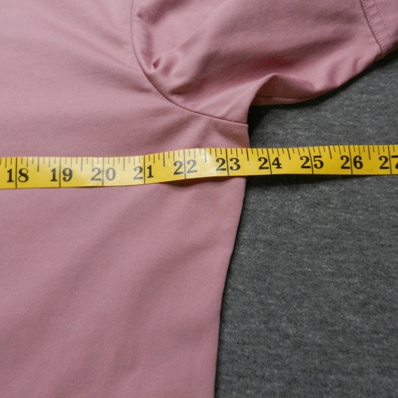 VINTAGE Enro Featherlock Shirt Size XL Pink Rose Polo Double Pocket - Picture 11 of 12